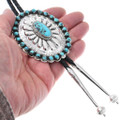Sterling Silver Turquoise Western Bolo Tie 22585