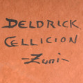 Authentic Zuni Lizard Pottery Artist Deldrick Cellicion Signed 37582