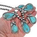 High Grade King's Manassa Turquoise Necklace Jewelry Set 42661