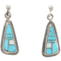 Sterling Silver Turquoise Inlay Earrings 42664
