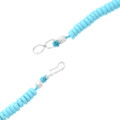Lightweight Blue Turquoise Heishi Beaded Necklace 42675