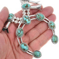 Native American Squash Blossom Natural Turquoise Necklace 41557