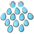 Sterling Silver Carved Turquoise Native American Ring 42712