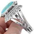 Number 8 Turquoise Sterling Silver Navajo Cuff Bracelet 42731