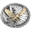 Native American Sterling Silver Gold Eagle Buckle 42760