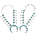 High Grade Waterweb Turquoise Squash Blossom Necklace by Garrison Boyd 42910