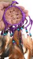 Purple Dreamcatcher Genuine Leather Feathers 42938