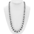 Sterling Silver Navajo Desert Pearls Necklace 24 inch Length 42943
