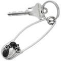 Sterling Silver Black Onyx Key Ring 42978