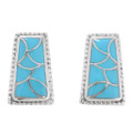 Zuni Turquoise Inlay Post Earrings 42998