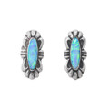 Sterling Silver Opal Earrings 43021