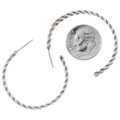 Navajo Twist Wire Sterling Silver Earrings 43022