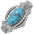 Navajo Sterling Silver Turquoise Ring 43032