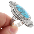 Native American Arizona Turquoise Sterling Silver Ring 43032