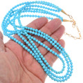 Turquoise Gold Beaded Navajo Necklace 43051