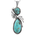 Turquoise Sterling Silver Navajo Pendant 43062