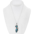 Native American Two Stone Turquoise Pendant 43062