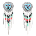 Eagle Dancer Turquoise Heart Earrings 43164