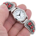 Red Coral Native American Ladies Watch 43199