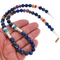 Navajo Sterling Silver Lapis Bead Tommy Singer Necklace 31054