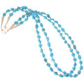 Alternating Gold Bead Necklace Natural Arizona Turquoise Nuggets 43274