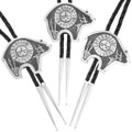 Kachina Bear Symbols Sterling Silver Bolo Tie 43285