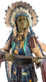 Vintage Native American Warrior Bronze Statue 43295