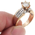 Real Diamond Moissanite Center Stone Gold Wedding Ring 43321