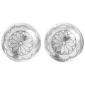 Native American Sterling Concho Earrings 43334