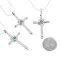 Native American Turquoise Silver Cross Pendants 43375