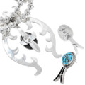Authentic Turquoise Nugget Necklace Earrings Set 43400