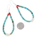 Native American Turquoise Hoop Dangle Earrings 43409