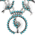 Old Pawn Turquoise Sterling Silver Navajo Necklace 43484