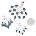 Elegant Sterling Silver Turquoise Jewelry Set 43497