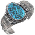 Natural Turquoise Vintage Sterling Silver Bracelet 43524