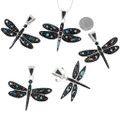 Detailed Multi Gemstone Dragonfly Space Pendant with Chain 43539