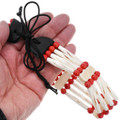 Tribal Bone Choker Red Accent Beads Native American Made 43668