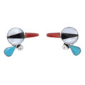  Zuni Turquoise Inlay Thunderbird Earrings 43744