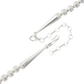 Sterling Silver Beaded Native American Squash Blossom Necklace 43746