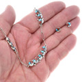 Petite Zuni Inlay Coral Turquoise Sterling Silver Sunface Jewelry Set 43750