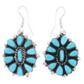 Navajo Blue Turquoise Cluster Earrings 43756