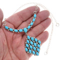 Sleeping Beauty Turquoise  Sterling Silver Navajo Necklace by Anna Spencer 0109