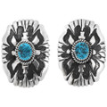 Matching Turquoise Nugget Squash Blossom Earrings 43790