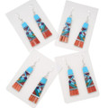 Colorful Inlay Native American Style Earrings 43802