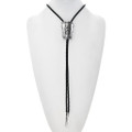 Native American Bear Paw Silver Western Bolo Tie 43803