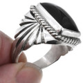 Native American Onyx Sterling Silver Ring 43905