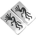 Kokopelli Flute Player Silver Money Clip Handmade by Thomas Begay 0356