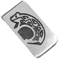  Money Clip Silver Native American Bear Design by Thomas Begay 0475