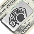  Money Clip Silver Native American Bear Design by Thomas Begay 0475