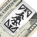 Navajo Silver Overlay Cornstalk Money Clip 43956
